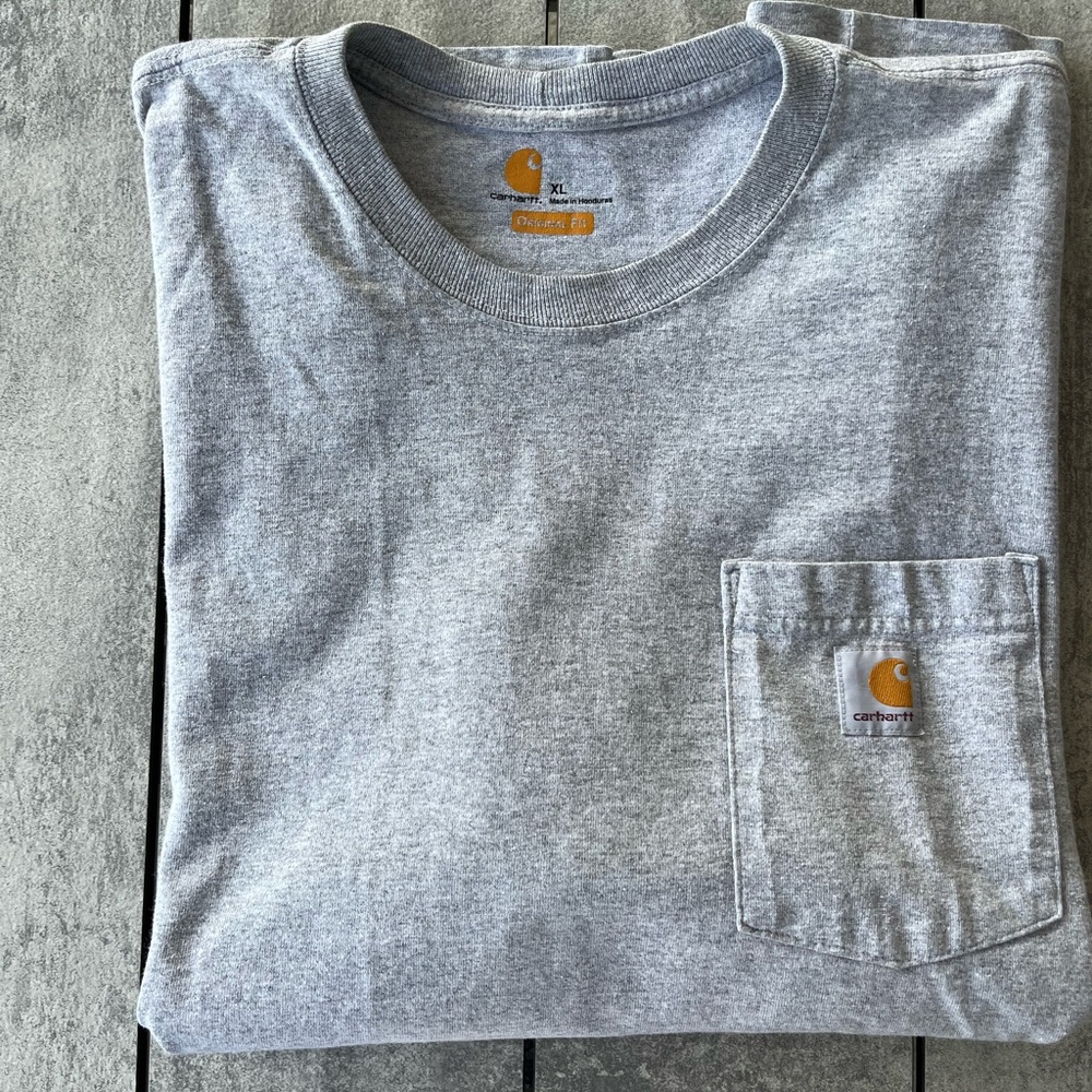 Carhartt Heather Gray Pocket T-Shirt XL